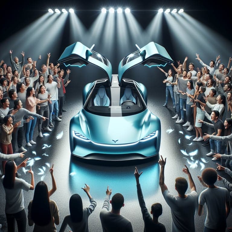 Tesla Unveils Stunning 'Frost Blue' Falcon Wing Doors on Model X, Internet Buzzes with Excitement!