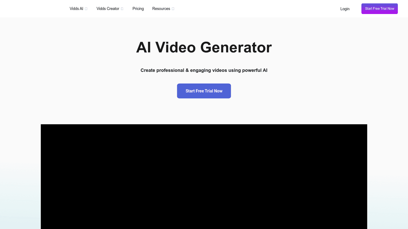 Vidds.co AI Video Generator screenshot