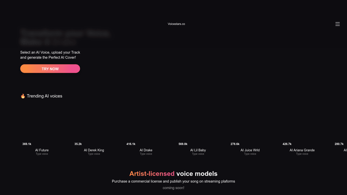 Voicestars screenshot