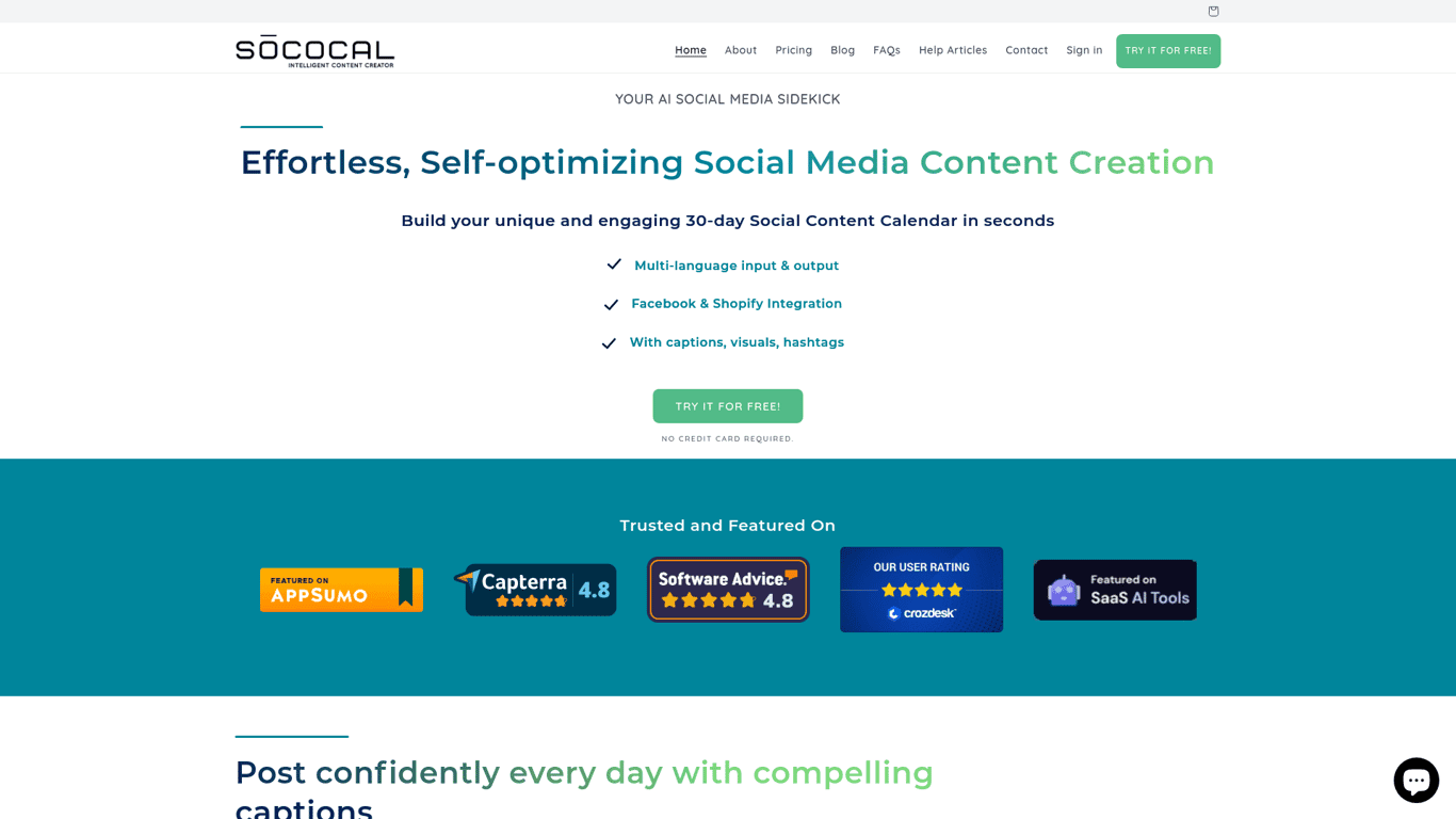 Sococal.ai screenshot