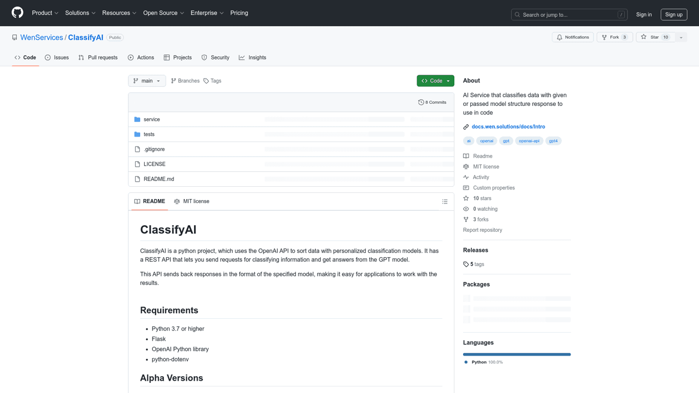 ClassifyAI screenshot