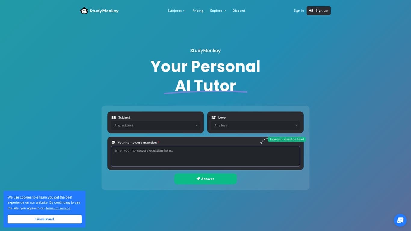 StudyMonkey screenshot