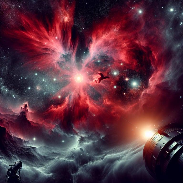Banner for Explore the Cosmic Splendor: NASA Unveils Spectacular Red Nebula Image