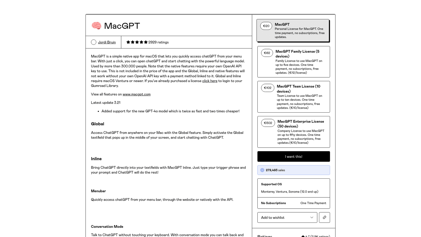 MacGPT screenshot