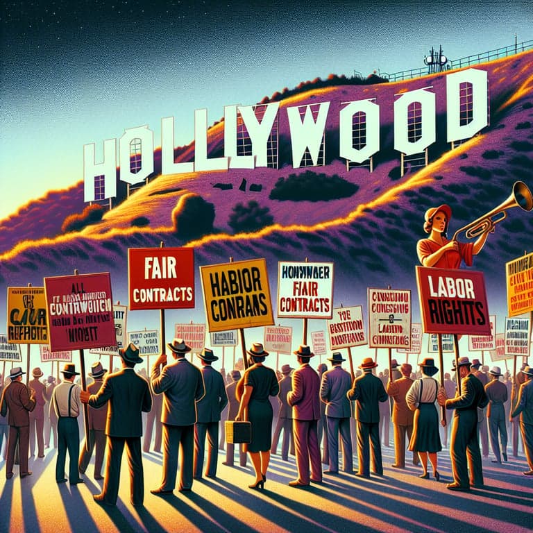 Hollywood Unites! Film Stars Rally for Strikes and Contract Reforms