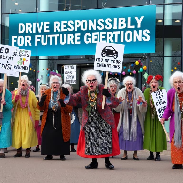 Raging Grannies Stir Up Tesla with Zesty Protest on Musk's 54th Birthday!