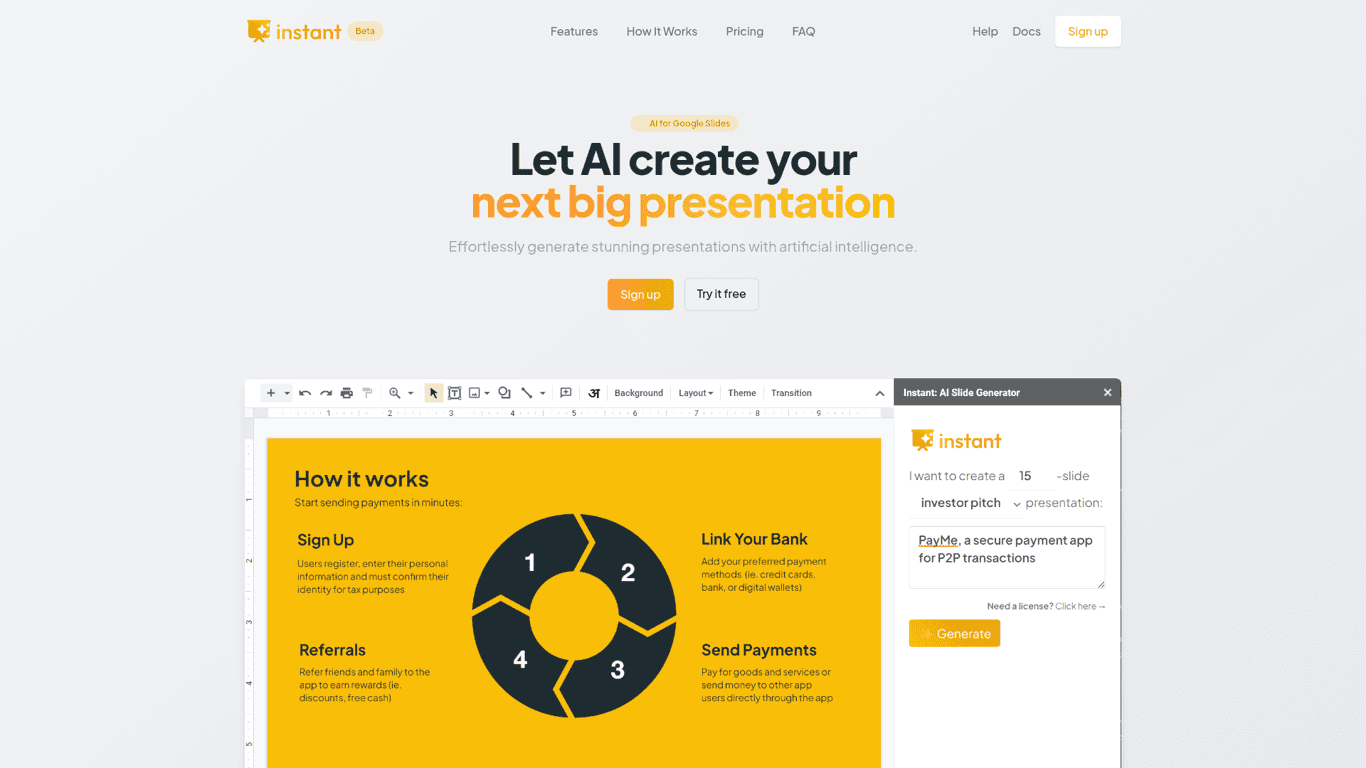 Instant AI for Google Slides screenshot