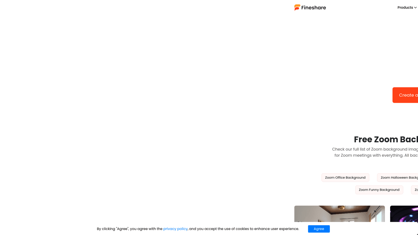 FineShare AI Zoom Background Generator screenshot