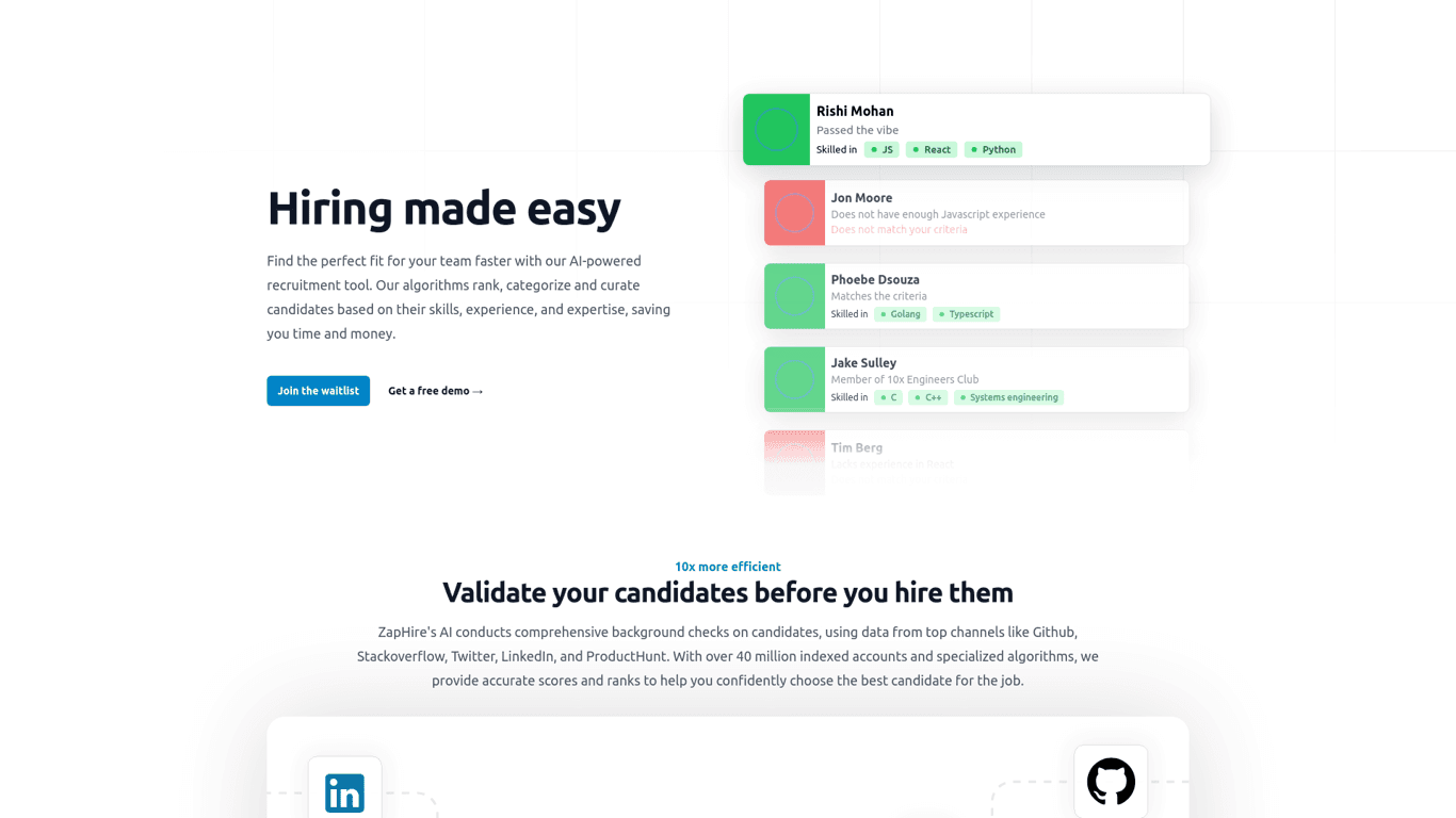 ZapHire screenshot