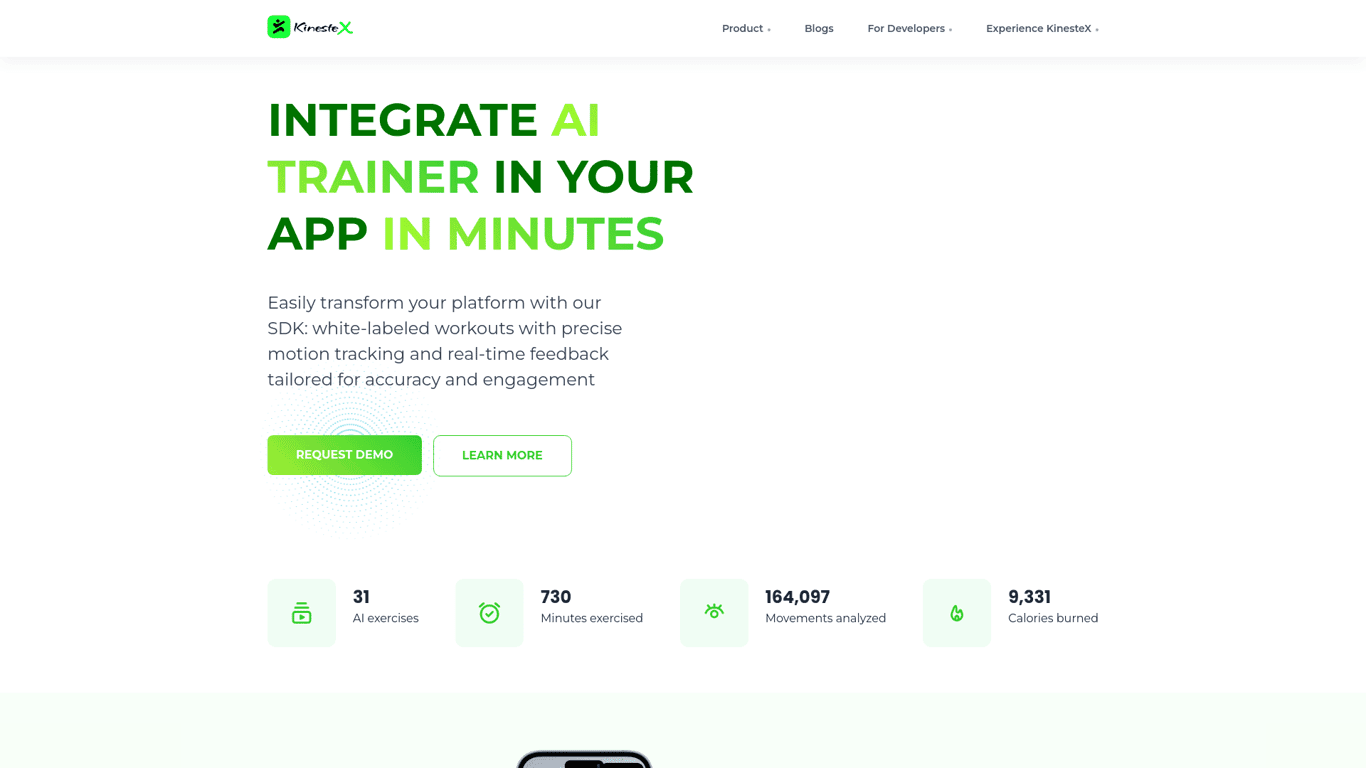 KinesteX screenshot