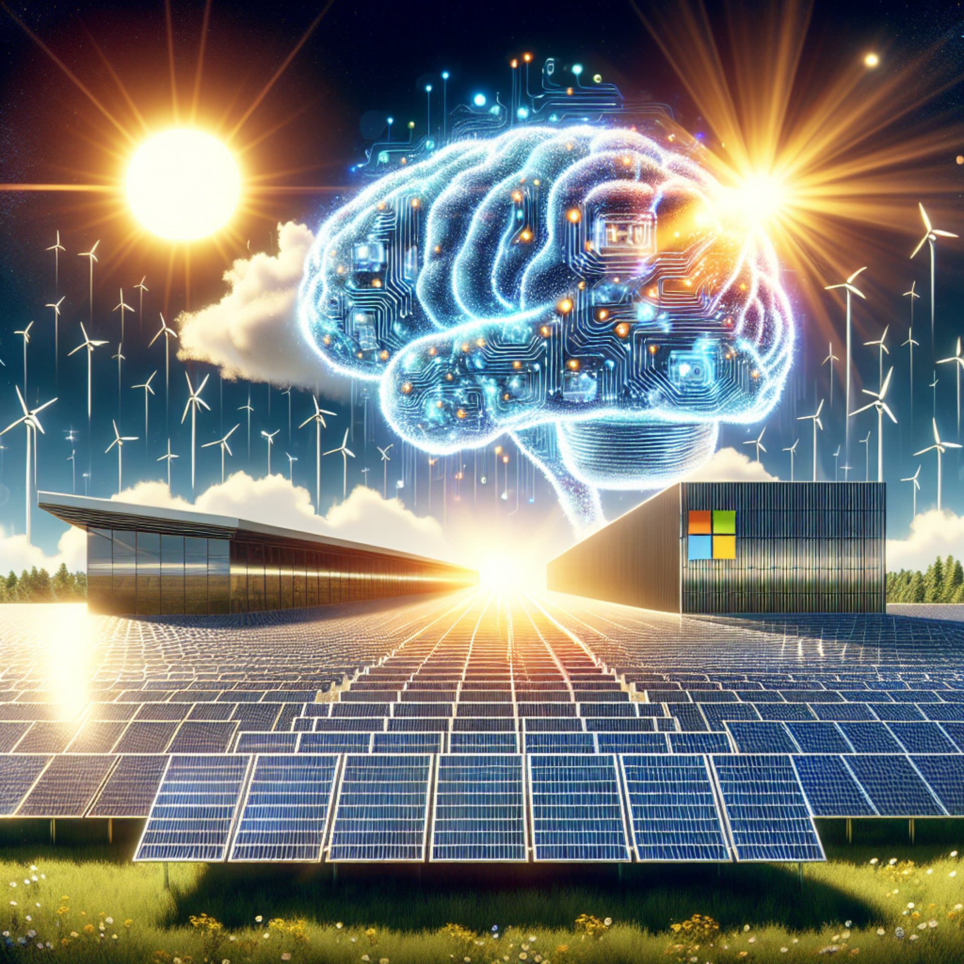Microsoft Shines Bright with 475MW Solar Boost for AI Data Centers