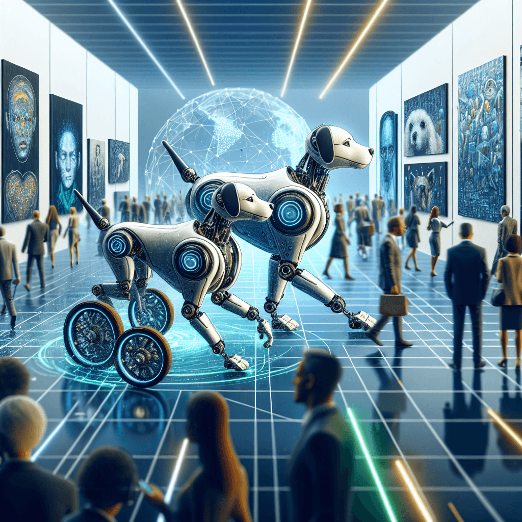 Beeple Unleashes Billionaire-Headed Robotic Dogs at Art Basel