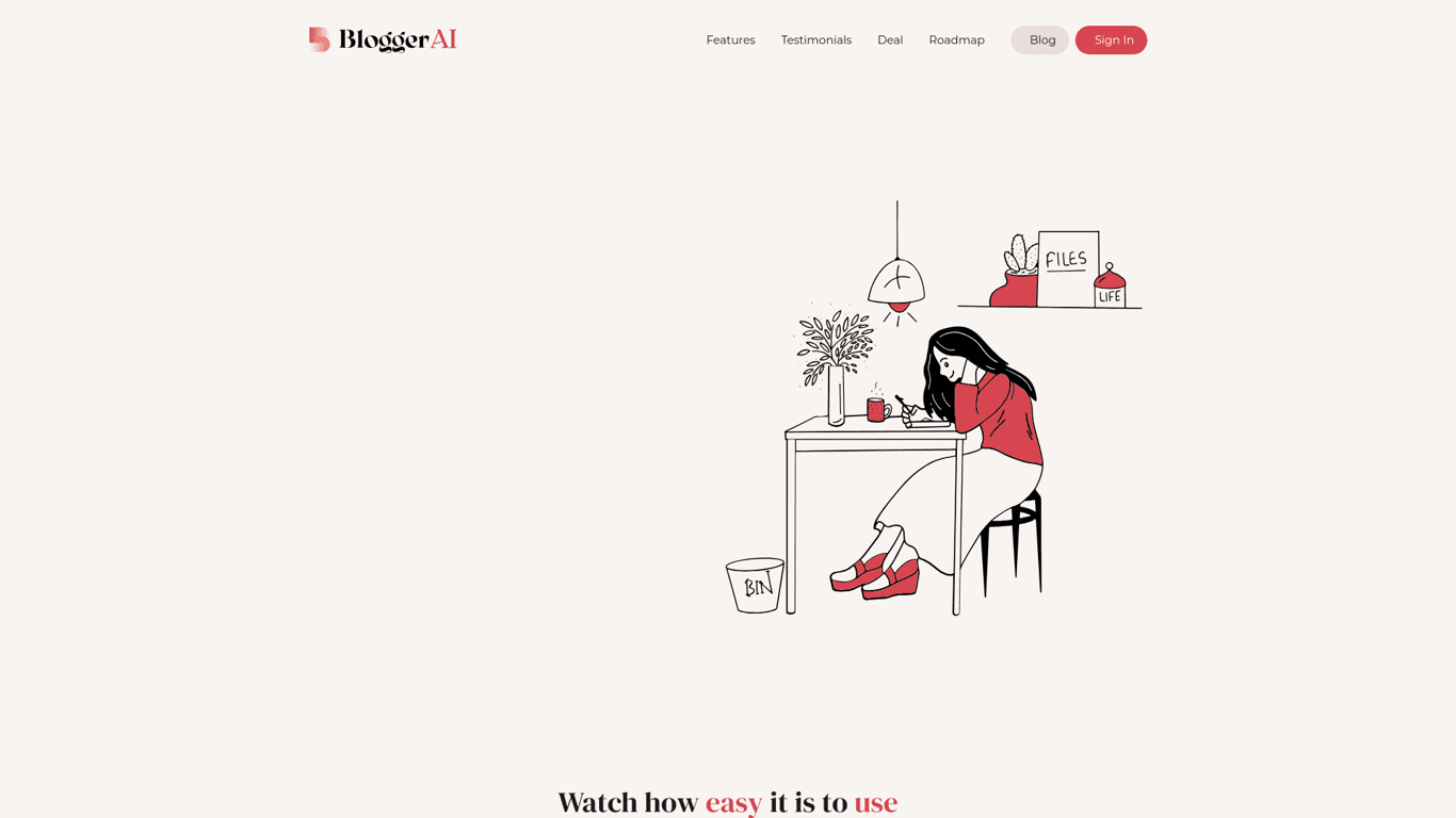 Blogger AI screenshot