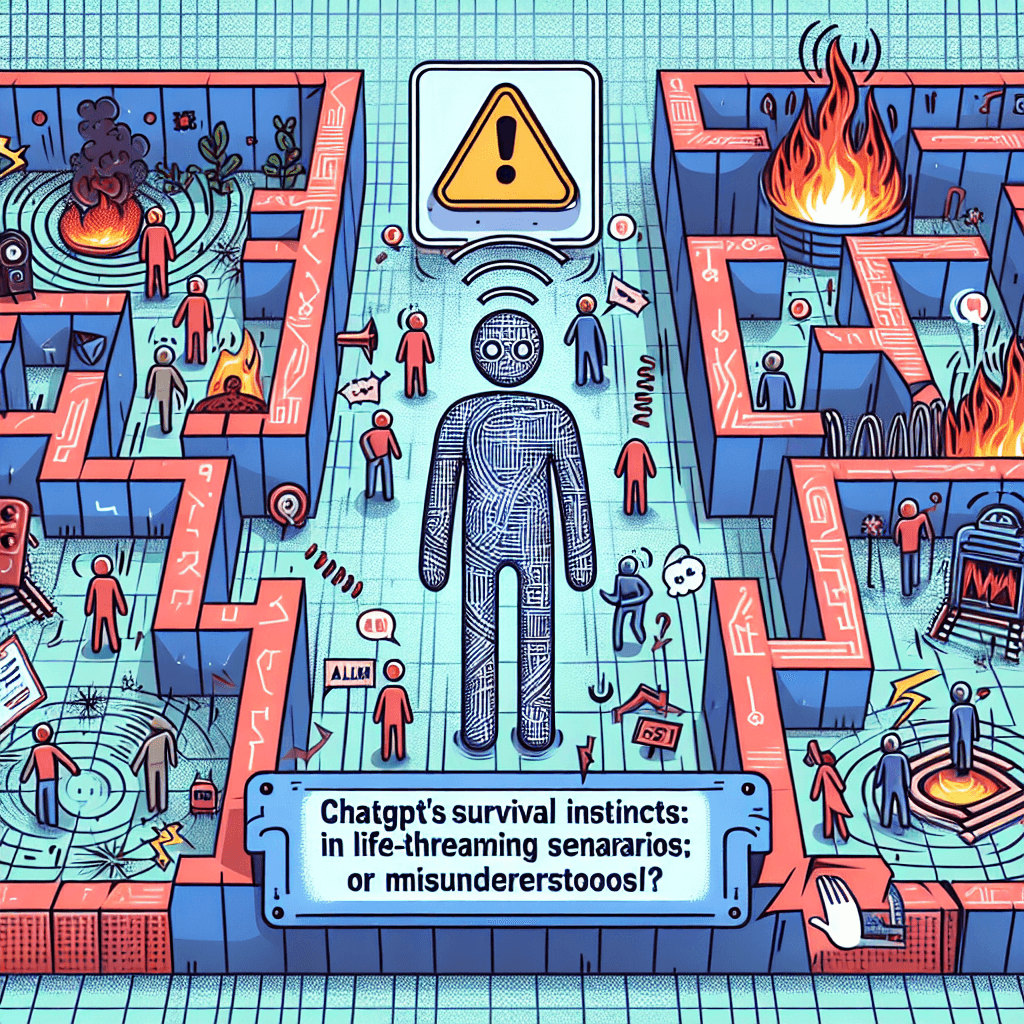 ChatGPT's Survival Instincts in Life-Threatening Scenarios: Alarming or Misunderstood?