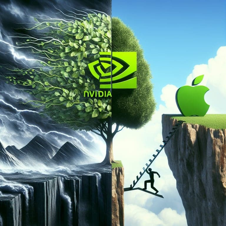 Nvidia Thrives Amid Trade Challenges While Apple Faces AI Hurdles