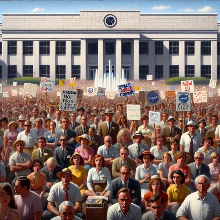 Protesters Rally at NASA HQ Against Proposed Budget Cuts on June 30th