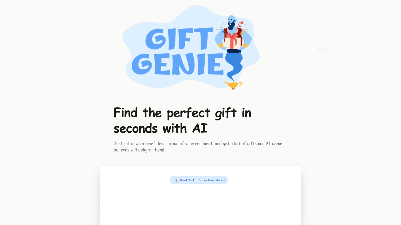 Gift Genie AI screenshot
