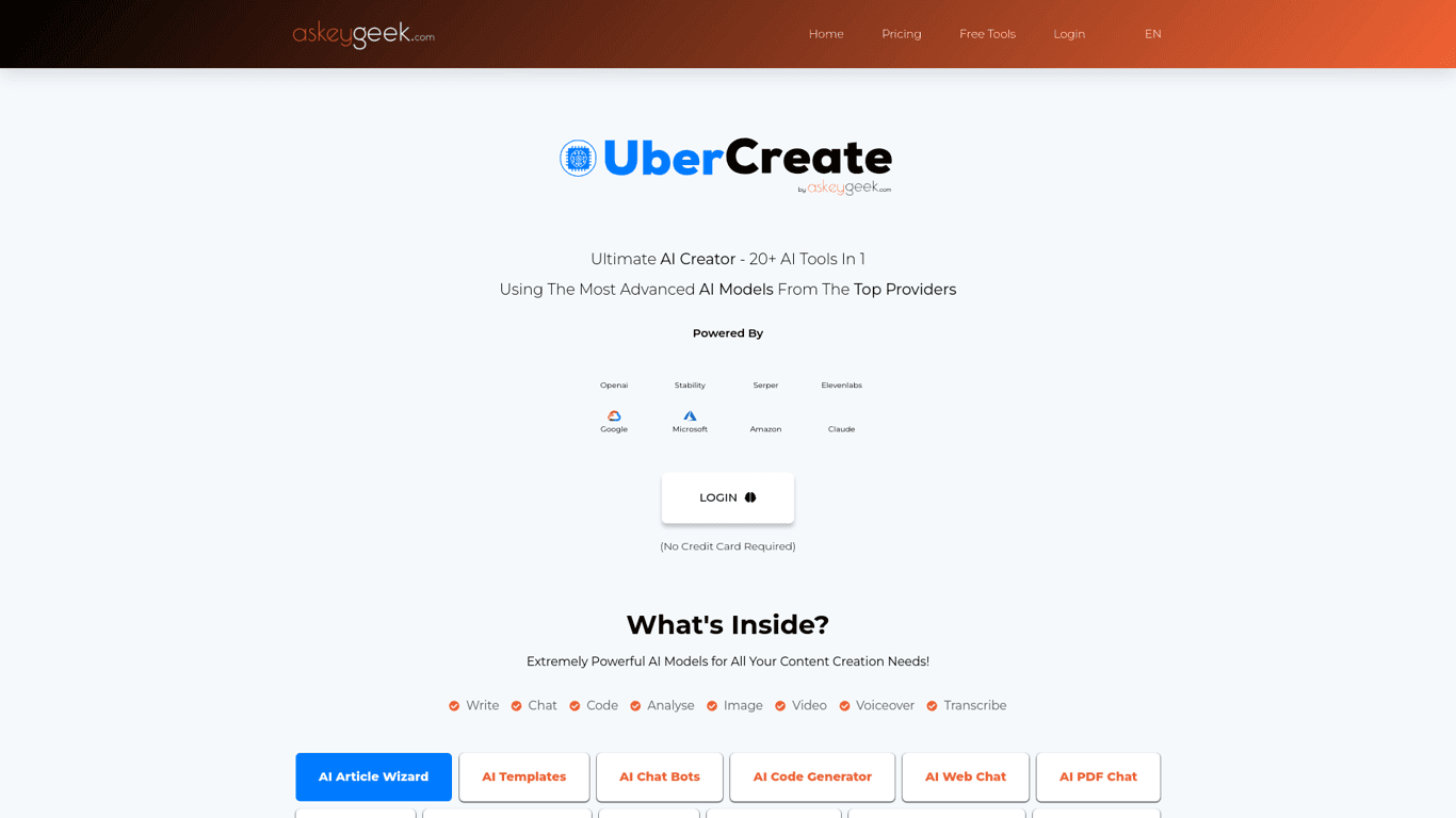 UberCreate screenshot