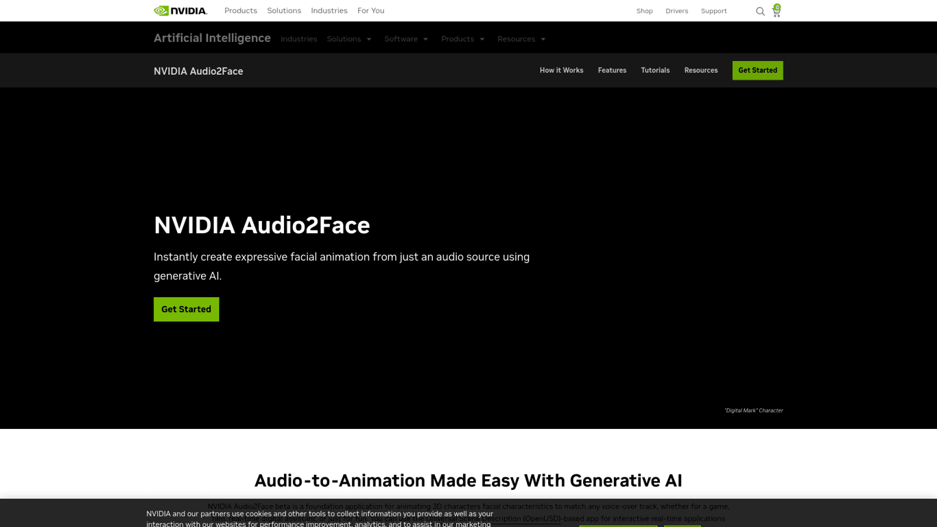 Omniverse Audio2Face screenshot