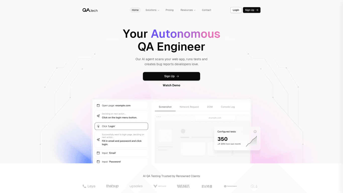 QA.tech screenshot