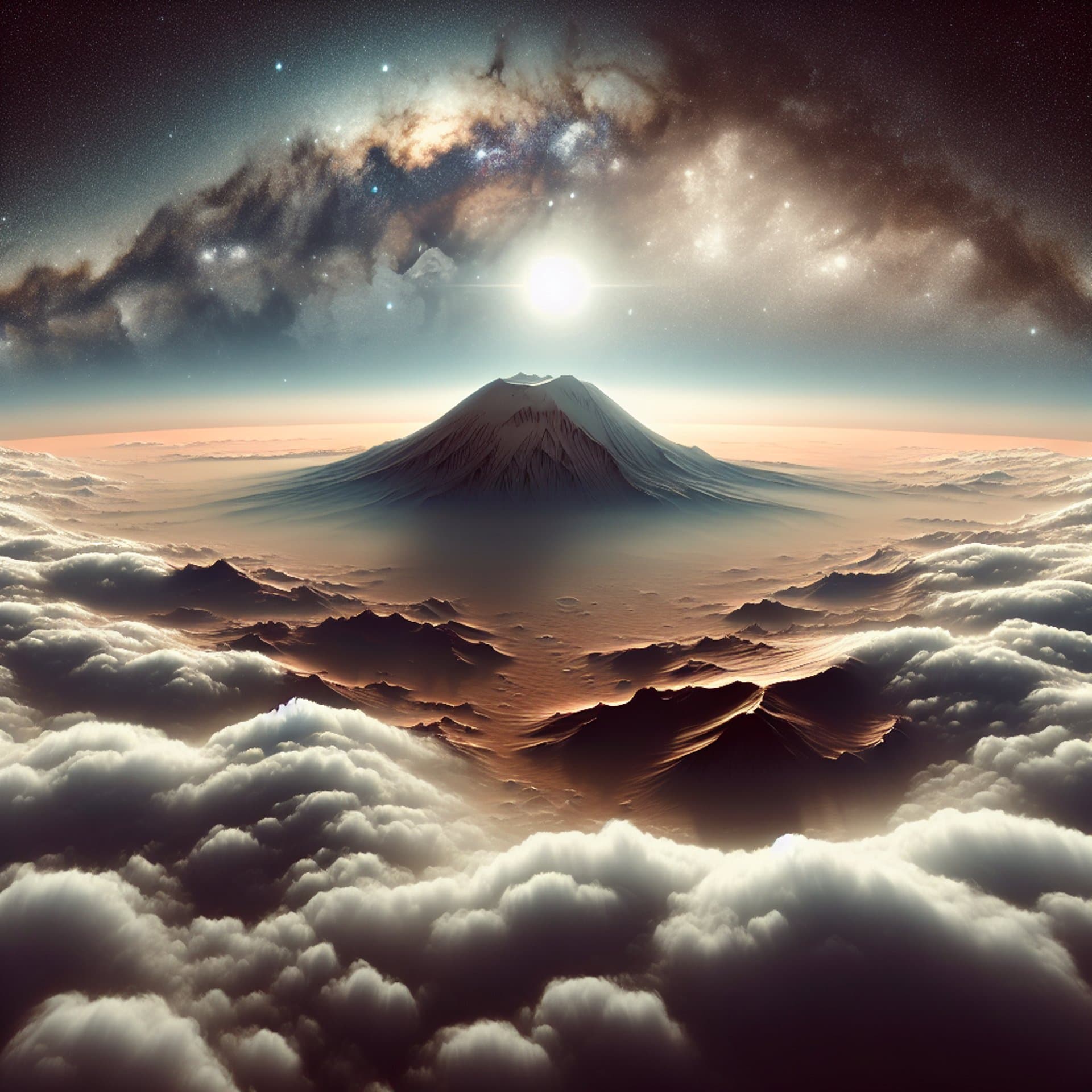 NASA's Mars Odyssey Captures Breathtaking Image of Arsia Mons Rising Above Martian Clouds