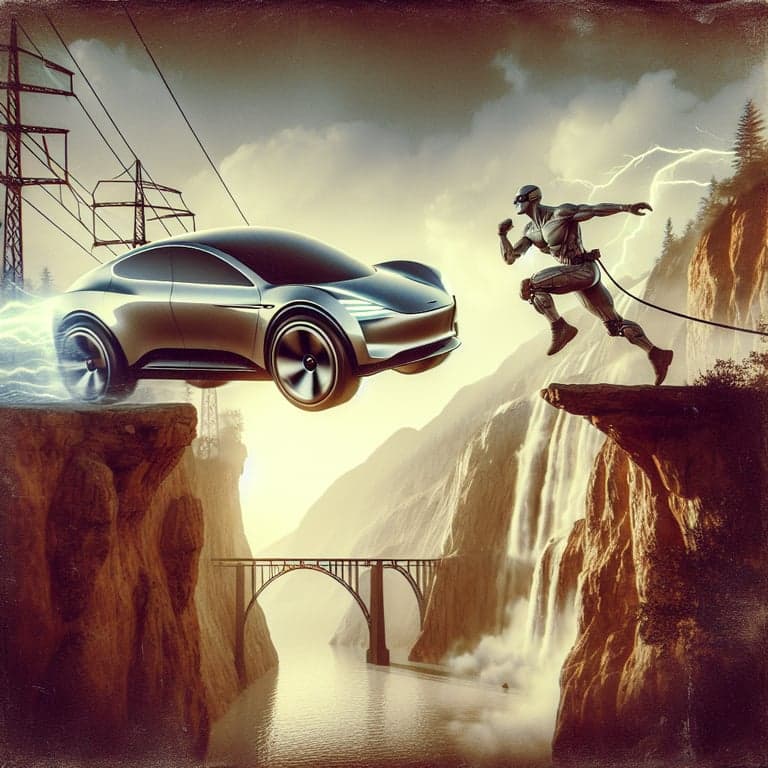 Danny Duncan Takes Tesla Cliff Jumping in Jaw-Dropping YouTube Stunt!