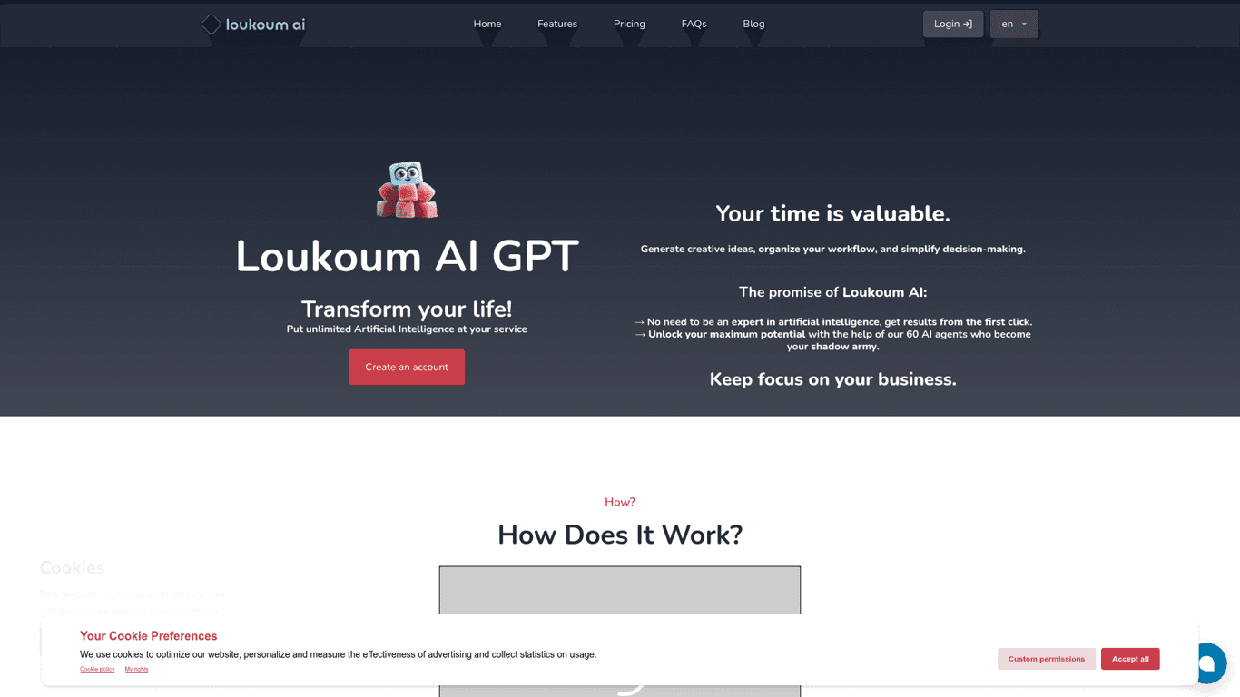 Loukoum AI screenshot