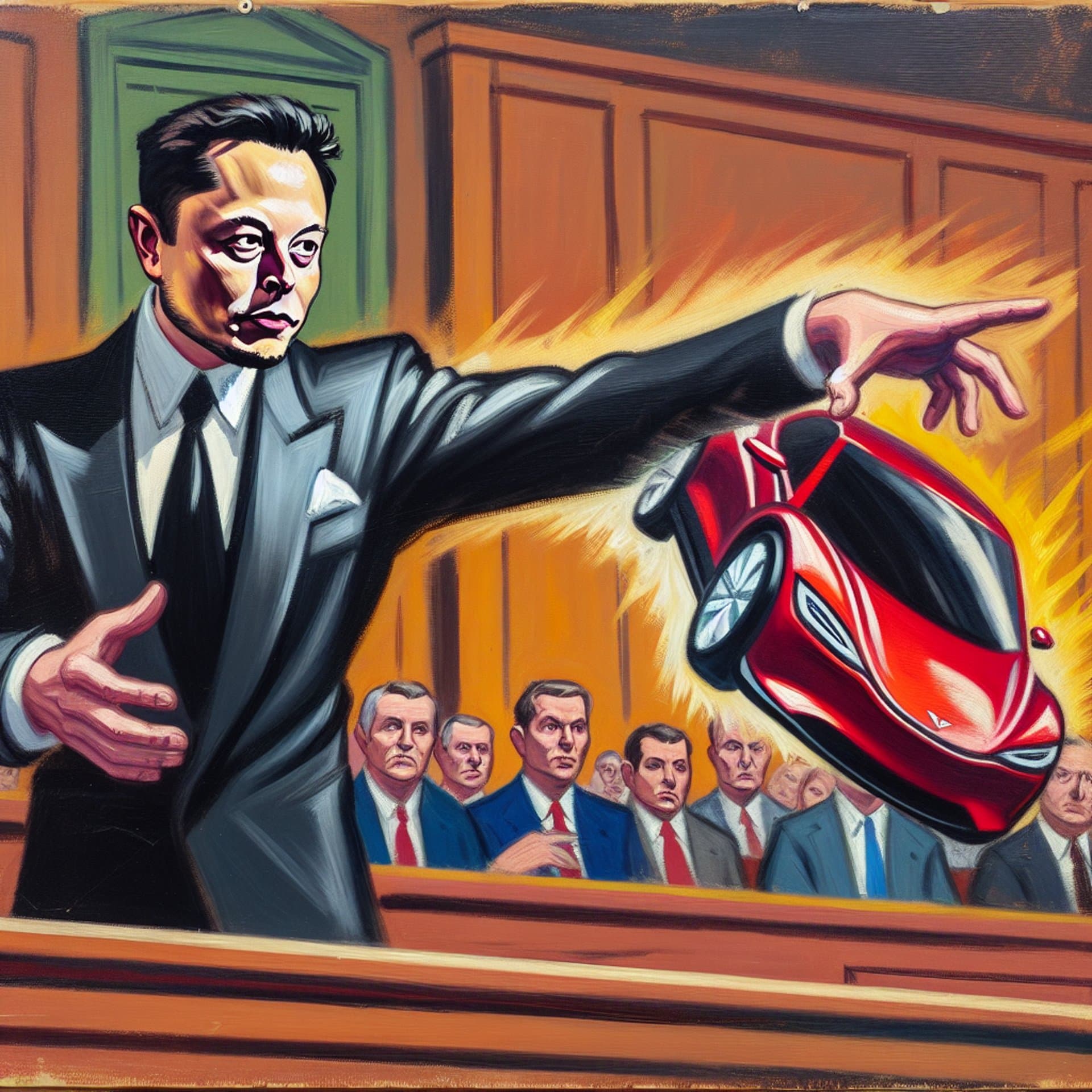 Elon Musk Pulls a Fast One with Decoy Tesla During Courthouse Visit