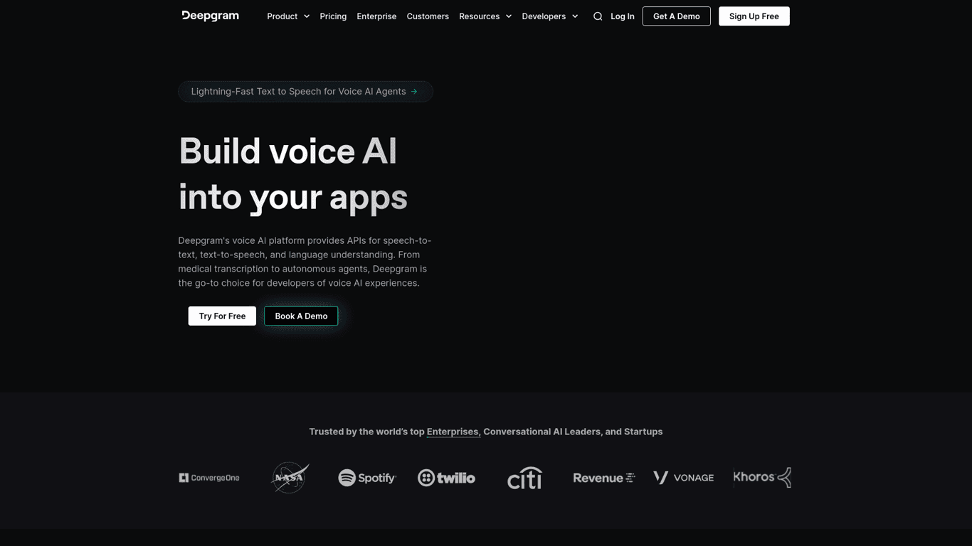 Deepgram ASR screenshot