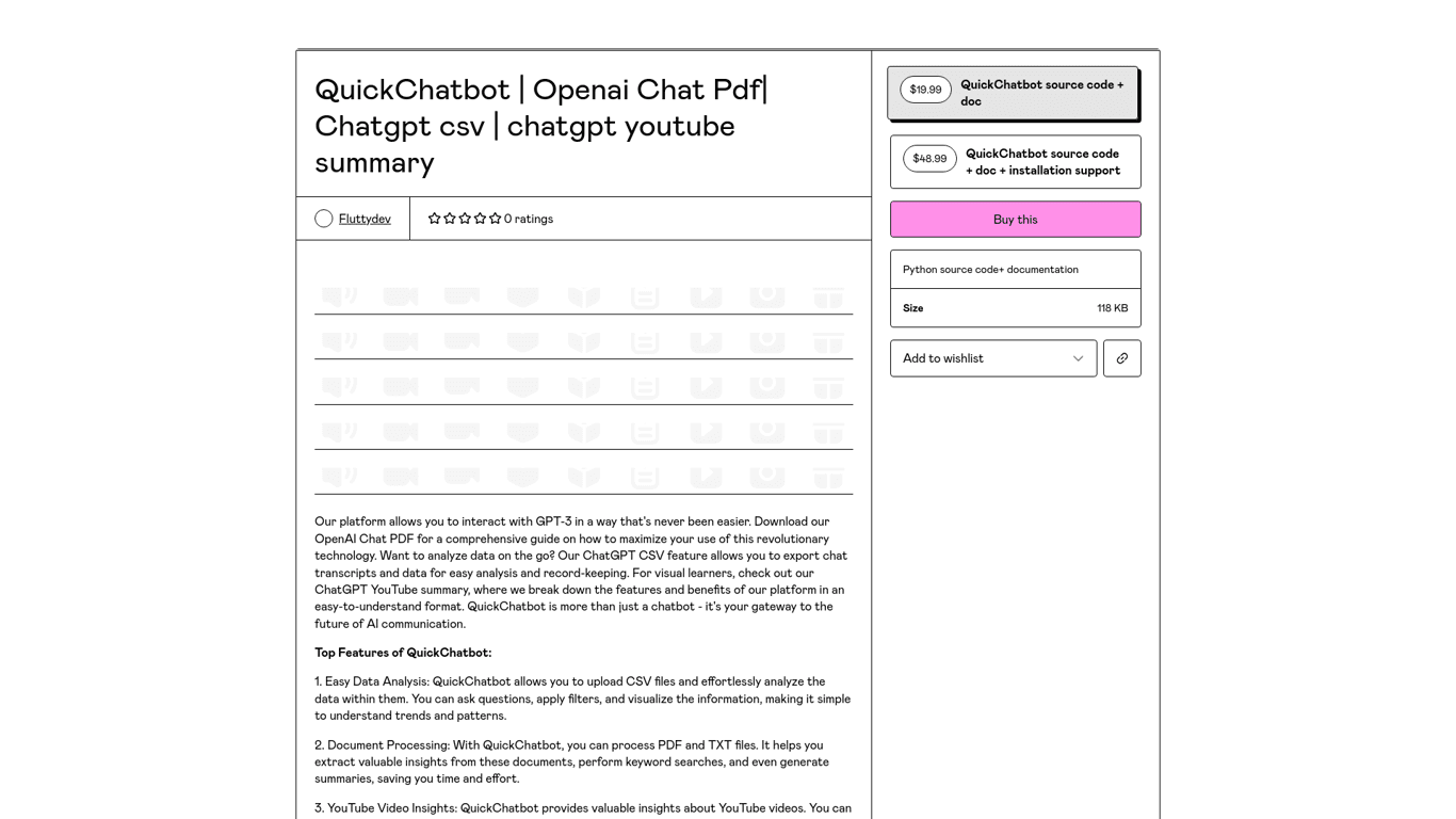 QuickChatbot screenshot