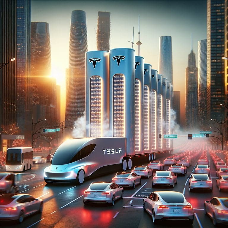 Tesla Unleashes Mobile Megapack Chargers to Zap Away Peak Traffic Woes