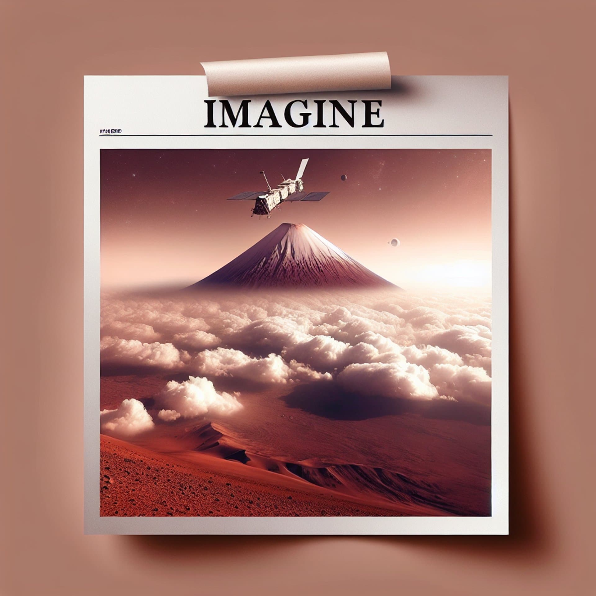 NASA's Mars Odyssey Snaps Majestic View of Arsia Mons Piercing Through Martian Clouds