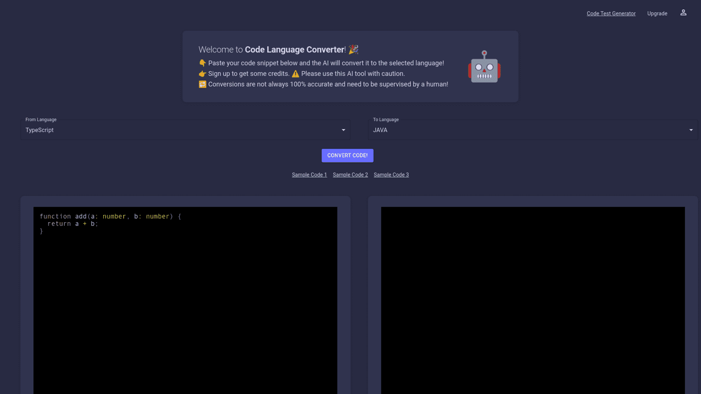 Code Converter screenshot