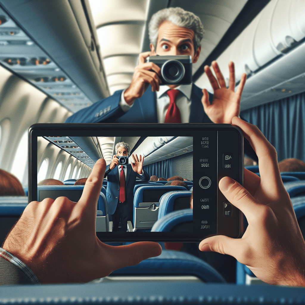 Congressman Brad Sherman's In-Flight Screen Misadventure Caught on Camera!