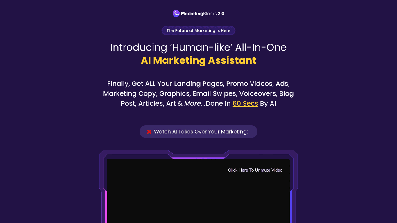 MarketingBlocks AI screenshot