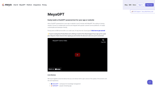 Thumbnail image for Meya AI
