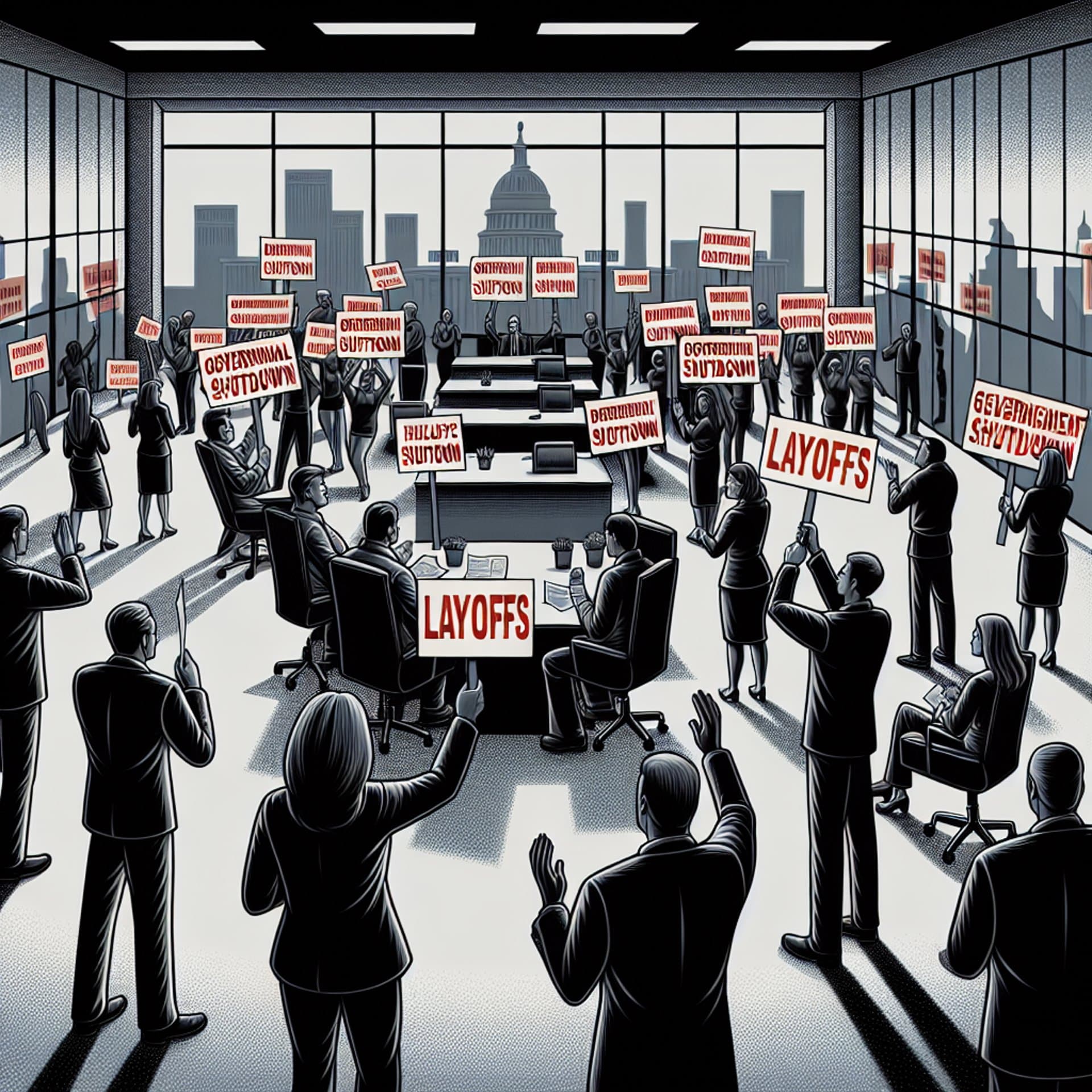 Federal Shutdown Day 14: Layoffs Intensify Political Tensions