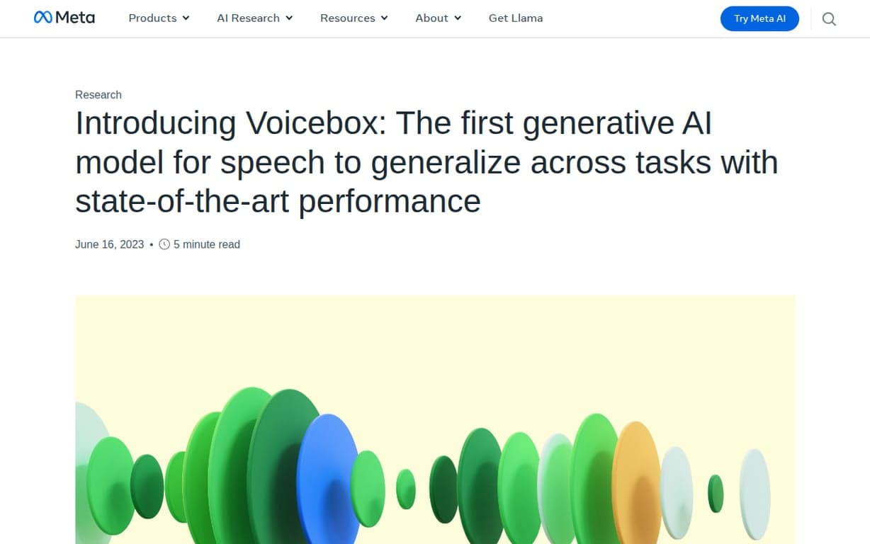 Voicebox by Meta screenshot