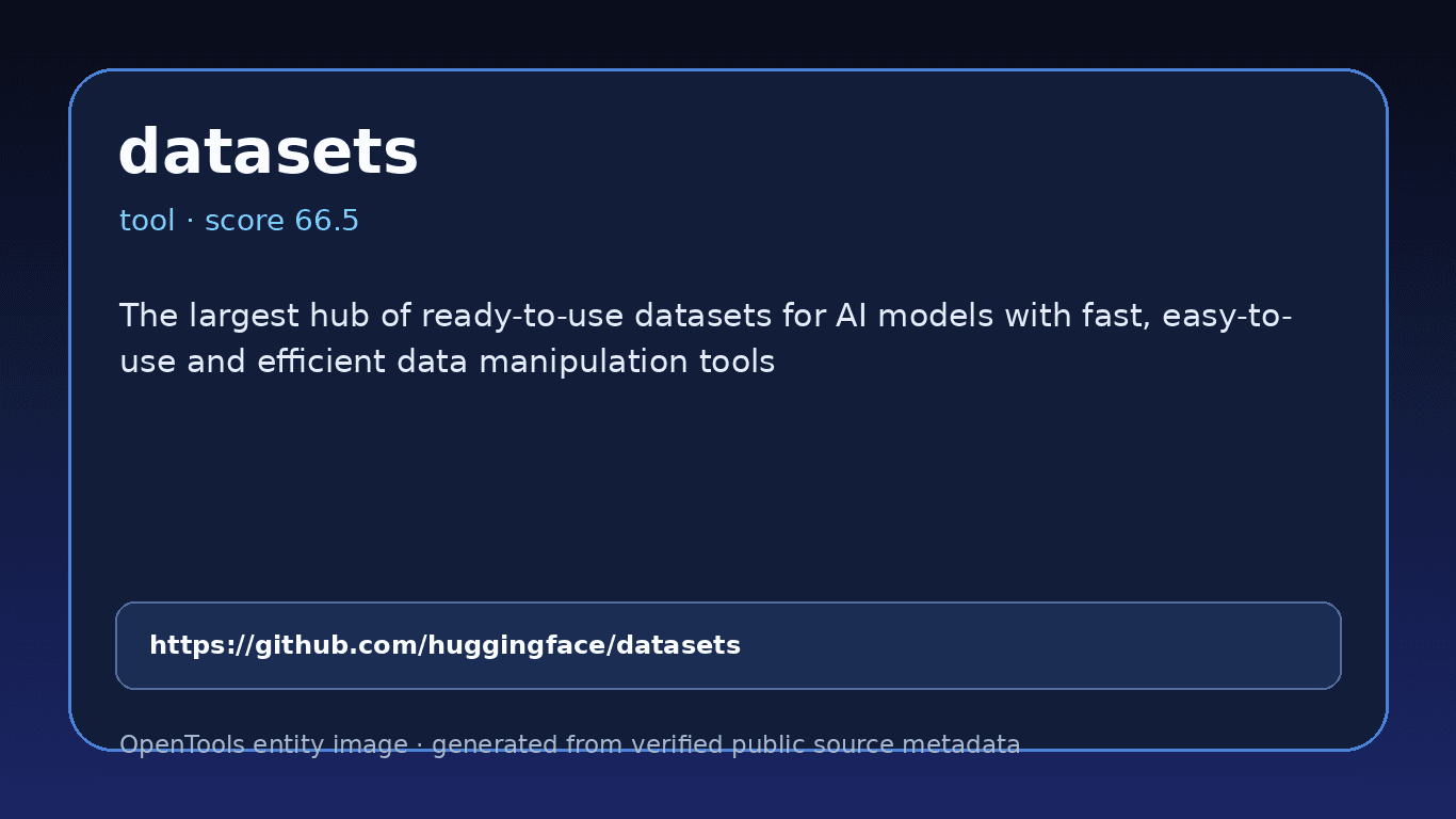 datasets screenshot