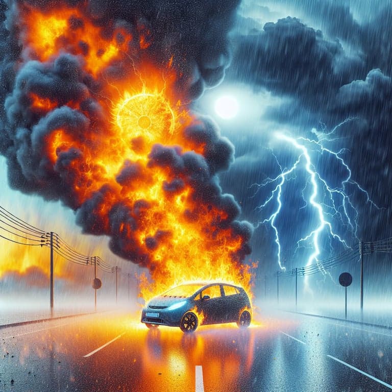 Shockwave in the Sunshine State: Tesla Fire Sparks Debate Amidst Hurricane Helene