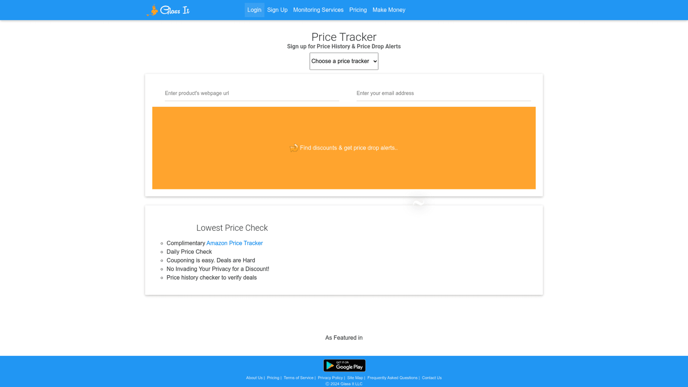 Glass It Price Tracker screenshot
