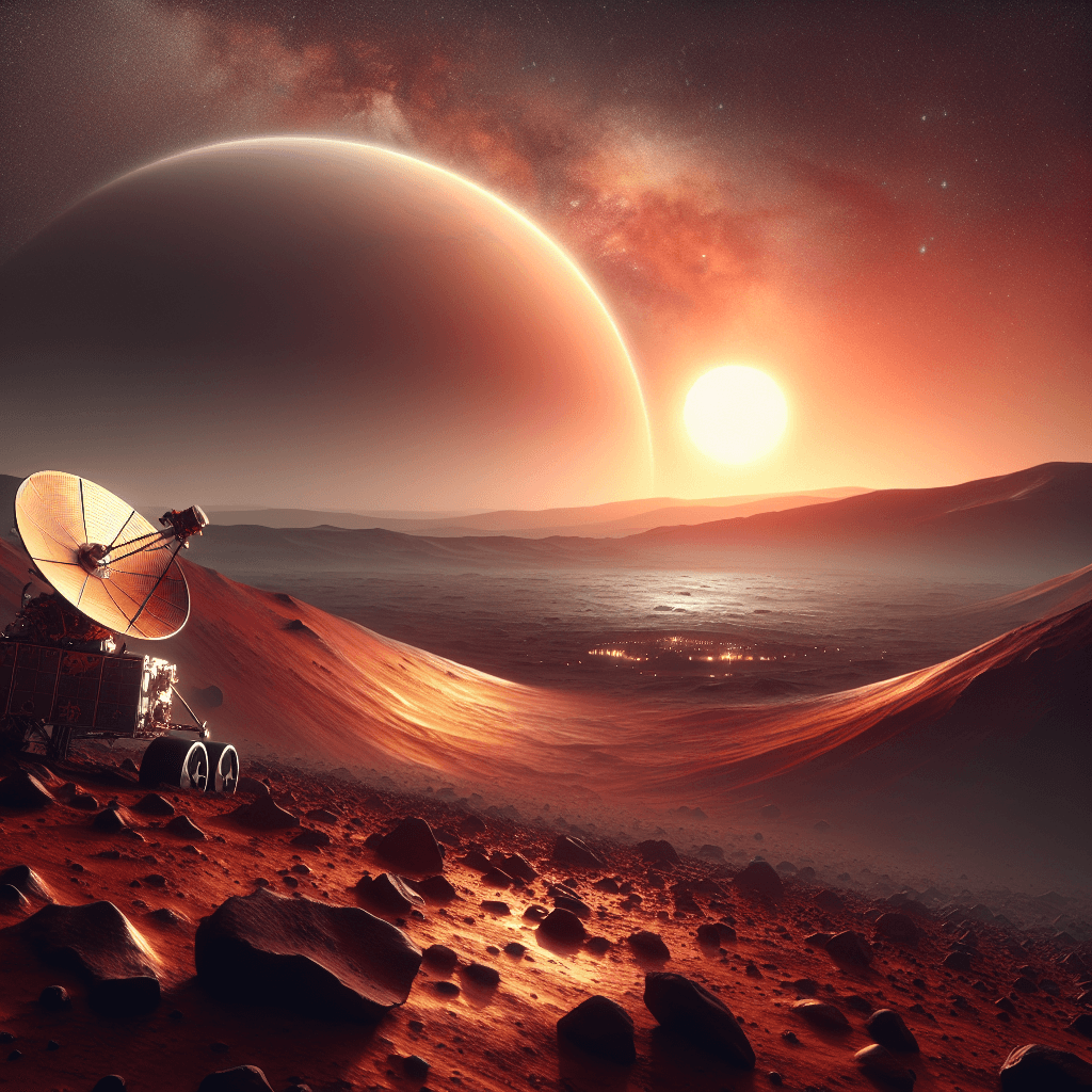 NASA's Mars Odyssey Snaps Spectacular Sunrise on Arsia Mons Volcano