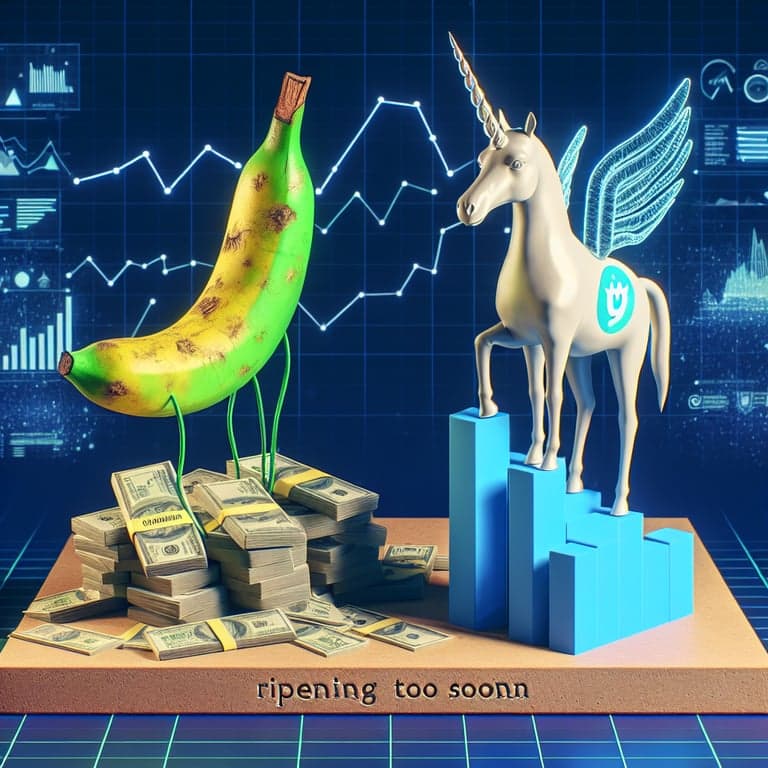 Unicorn Startups Are Ripening Too Soon: Why Early Valuations Peak Like Underripe Bananas