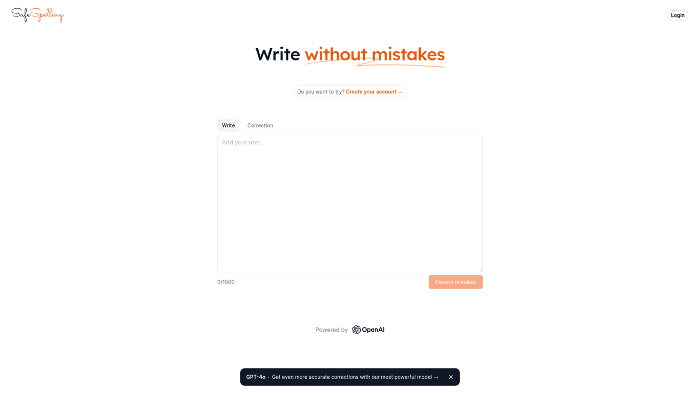 Safespelling screenshot
