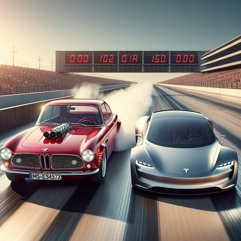 Gas vs Electric Showdown: BMW M240i Takes on Tesla Model S Plaid in Epic Drag Race
