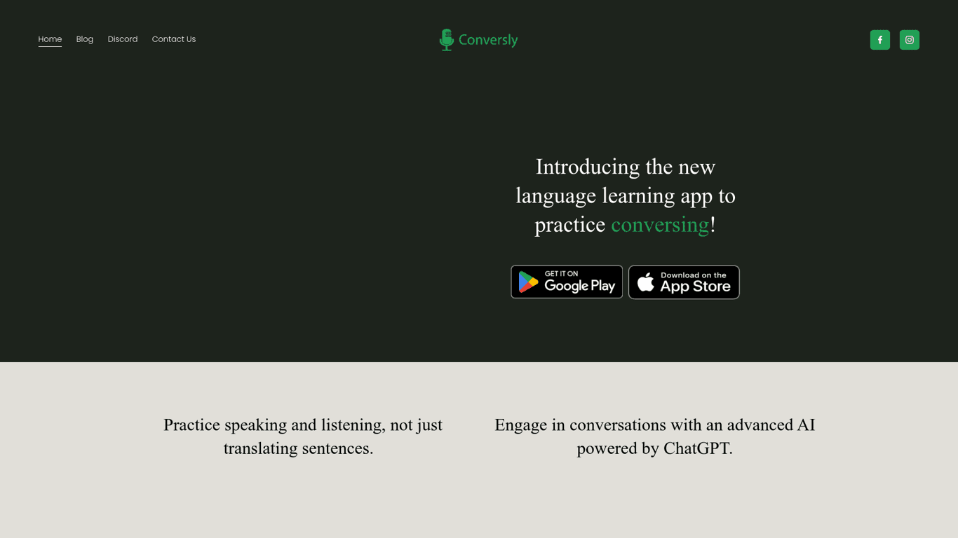 conversly screenshot