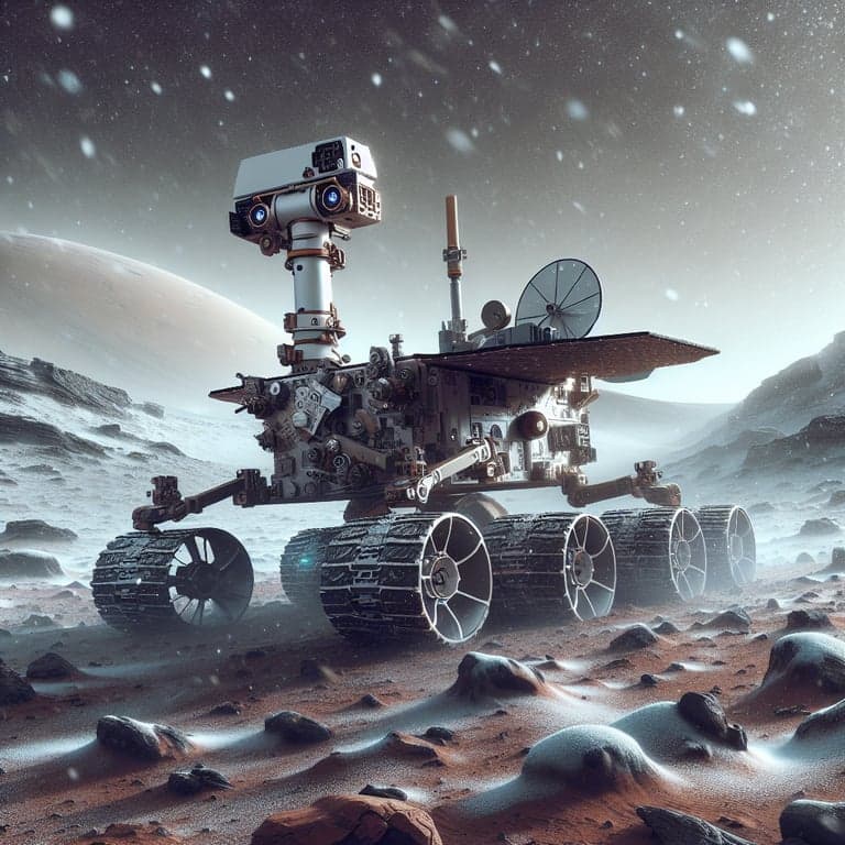 Curiosity Rover's Cool Commute: Navigating Mars' Winter Wonderland with Geological Grit!