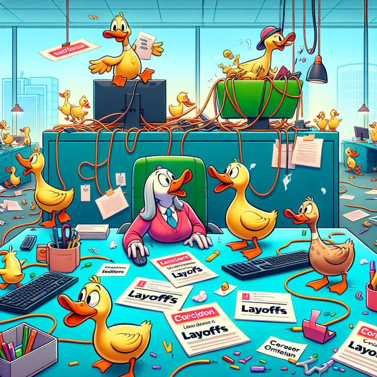 Duck-tastrophe at Stripe: Cartoon Mishap in Employee Layoff Emails!