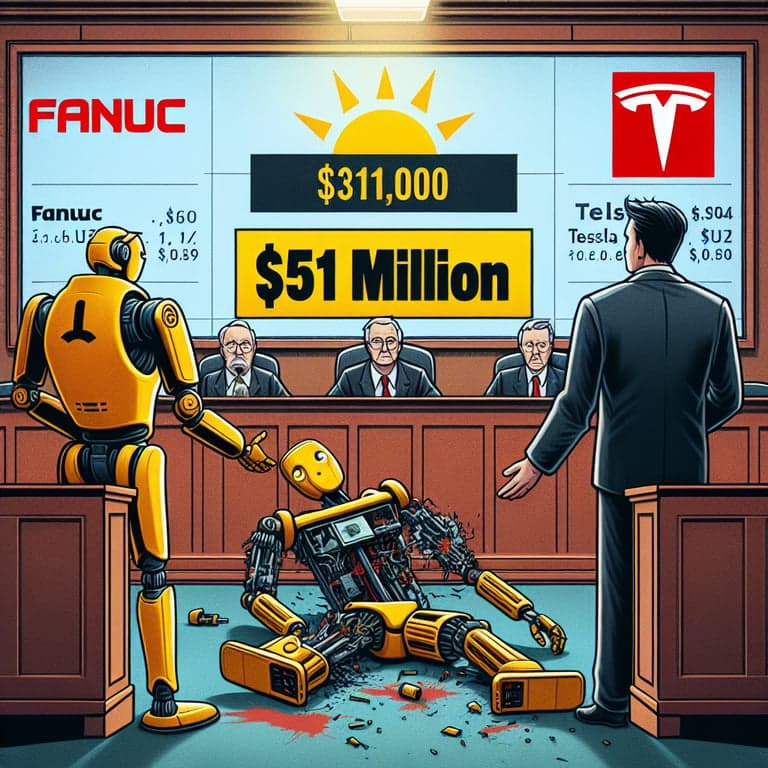 Tesla & FANUC Slammed with $51 Million Lawsuit Over Workplace Robot Mishap