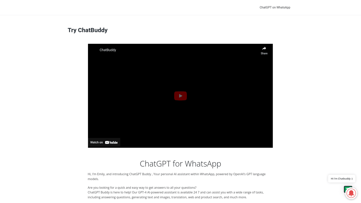 Chatbuddy screenshot